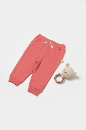 Pantaloni și jeans copii - Pantaloni lungi, Two thread, 100%bumbac organic - Rose, BabyCosy