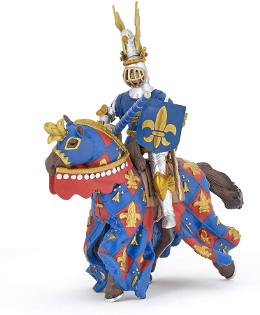Figurine cu eroi si personaje - PAPO FIGURINA CAVALER CRIN ALBASTRU