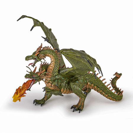 Jucarii - PAPO FIGURINA DRAGON CU 2 CAPETE