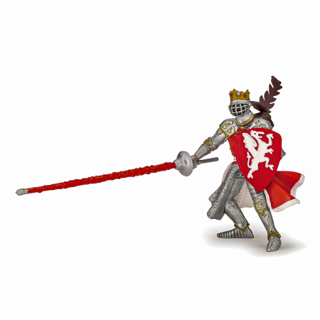Figurine cu eroi si personaje - PAPO FIGURINA REGE CU BLAZON DRAGON ROSU