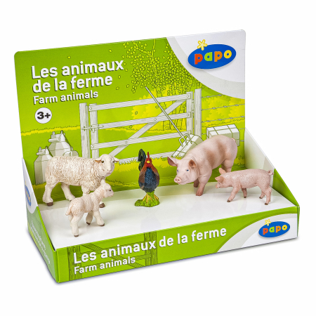 Figurine cu eroi si personaje - PAPO FIGURINA SET 5 ANIMALE DE LA FERMA