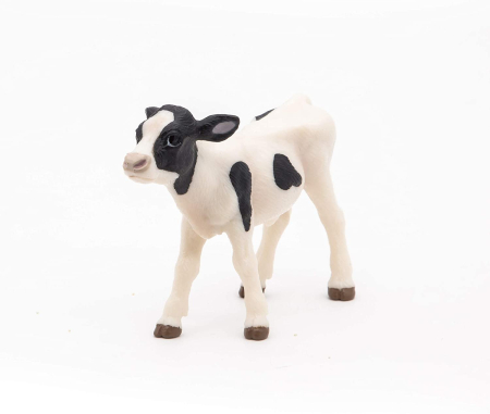 Figurine cu eroi si personaje - PAPO FIGURINA VITEL ALB CU NEGRU