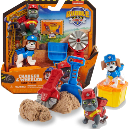 Jucarii - PATRULA CATELUSILOR ECHIPA RUBBLE SET 2 FIGURINE CHARGER SI WHEELER