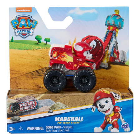Jucarii - PATRULA CATELUSILOR PUP SQUAD RACERS RESCUE WHEELS VEHICUL METALIC MARSHALL SCARA 1:55