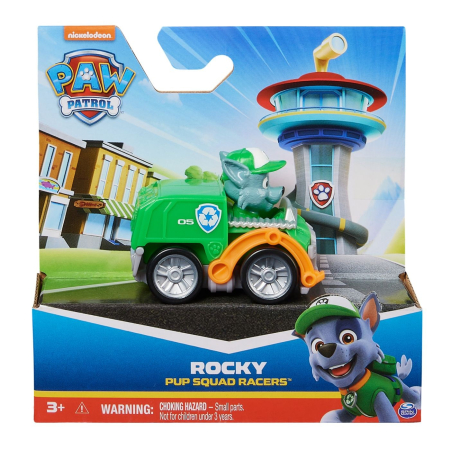 Jucarii - PATRULA CATELUSILOR PUP SQUAD RACERS VEHICUL CU FIGURINA ROCKY
