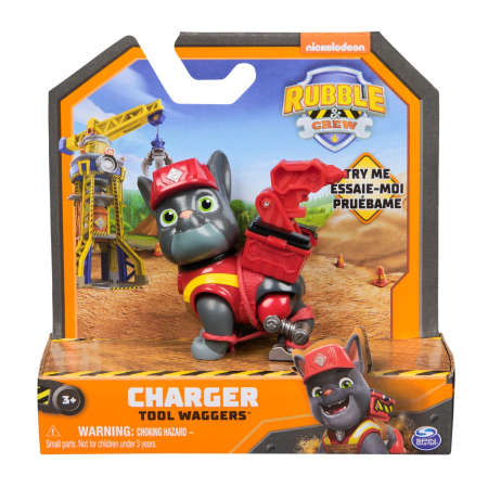Jucarii - PATRULA CATELUSILOR RUBBLE AND CREW FIGURINA CHARGER 5CM