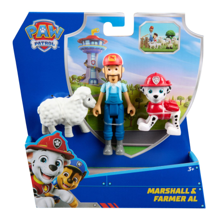 Jucarii - PATRULA CATELUSILOR SET 3 FIGURINE MARSHALL SI FERMIERUL AL