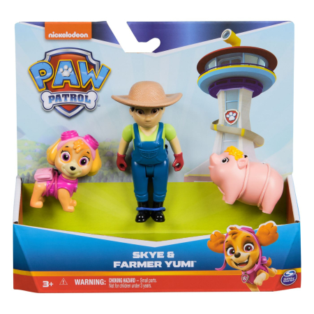 Jucarii - PATRULA CATELUSILOR SET FIGURINE EROI DE SALVARE SKYE SI FARMER YUMI