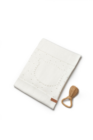 Camera bebelușului - Paturica cu ursulet pentru nou nascut, 100% bumbac organic, TeddyBear, BabyCosy, ecru