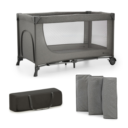 Camera bebelușului - PATUT TRAVEL KINDERKRAFT JOY2, FARA ACCESORII, DARK GREY