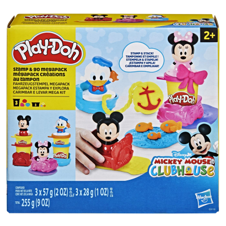 Jucării creative și jocuri de rol - PLAY DOH DISNEY JR CLUBUL LUI MICKEY MOUSE SET STAMPILEAZA SI PLEACA MEGAPACK