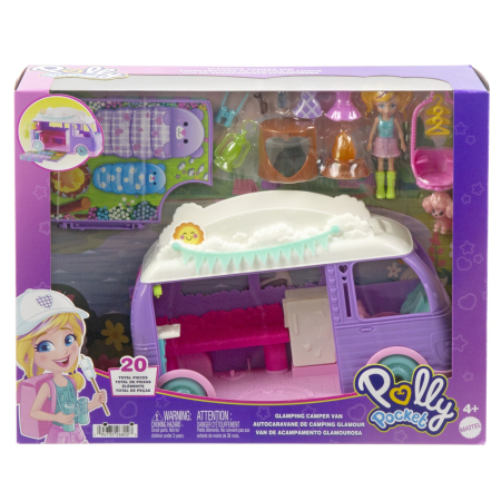 Masinute, Motociclete, Elicoptere, Avioane - POLLY POCKET RULOTA GLAMPING