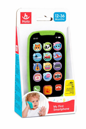Jucarii pentru bebelusi - PRIMUL MEU TELEFON SMART VERDE CU MUZICA SI LUMINI