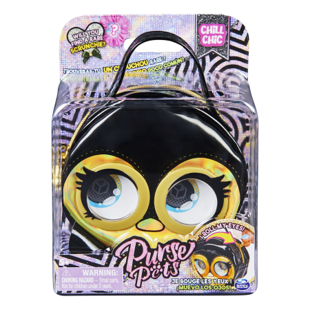 Jucarii si accesorii fetite - PURSE PETS GENTUTA MICRO PINGUIN NEGRU