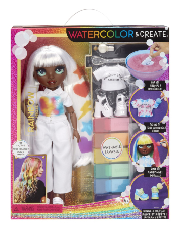 Papusi si accesorii - RAINBOW HIGH WATERCOLOR CREATE PAPUSA OCHI VERZI