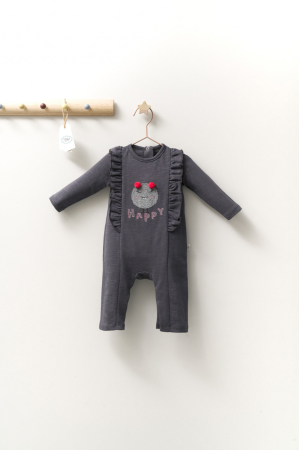 Body-uri și salopete bebeluși - Salopeta cu volanase pentru bebelusi Monster, Tongs baby