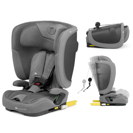 Scaune Auto - SCAUN AUTO KINDERKRAFT FIX2GO 76-150 CM, GREY