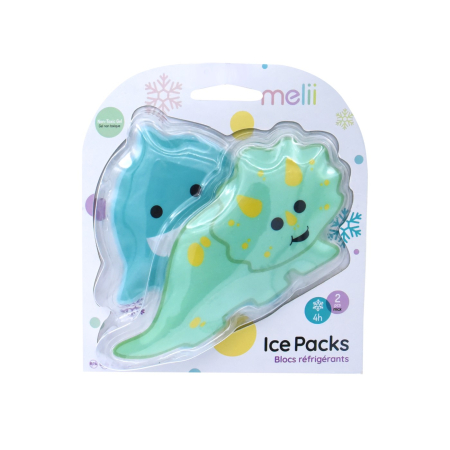 Accesorii hrănire bebeluși - SET 2 PACHETE GEL TERMIC MELII MODEL DINO RECHIN