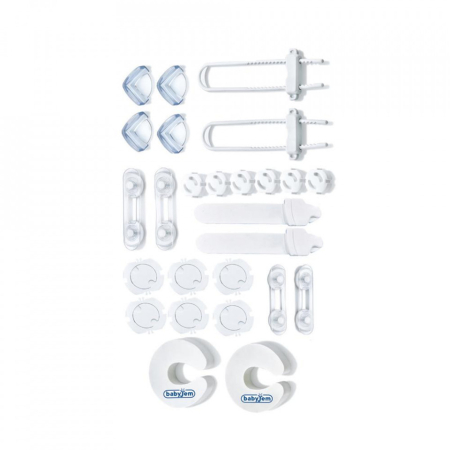 Siguranța bebelușului și copilului - Set 26 protectii pentru mobilier BabyJem Home Safety Kit