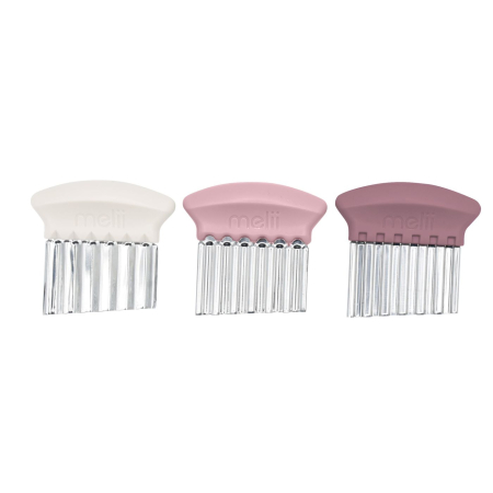 Accesorii hrănire bebeluși - SET 3 CUTITE PENTRU GUSTARI, MELII, ROZ IVOIRE MURA