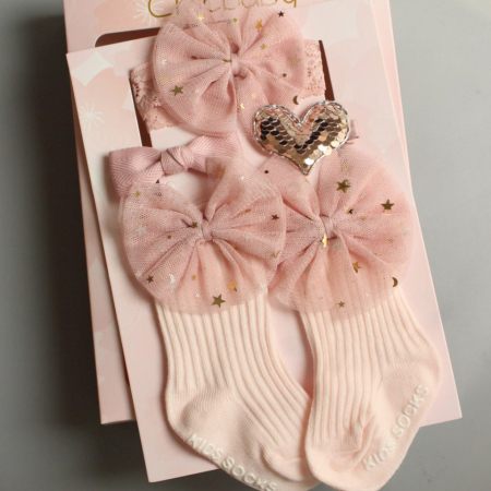 Șosete și dresuri copii - Set 4 piese - sosete cu accesorii Drool