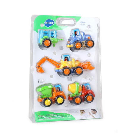 Jucarii pentru bebelusi - SET 4 VEHICULE LA FERMA