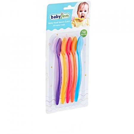Accesorii hrănire bebeluși - Set 5 lingurite multicolore BabyJem Rainbow