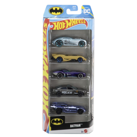 Masinute, Motociclete, Elicoptere, Avioane - SET 5 MASINI HOT WHEELS BATMAN