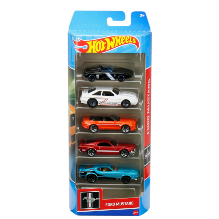Masinute, Motociclete, Elicoptere, Avioane - SET 5 MASINI HOT WHEELS FORD MUSTANG