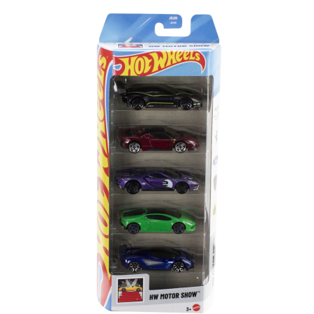 Masinute, Motociclete, Elicoptere, Avioane - SET 5 MASINI HOT WHEELS HW MOTOR SHOW