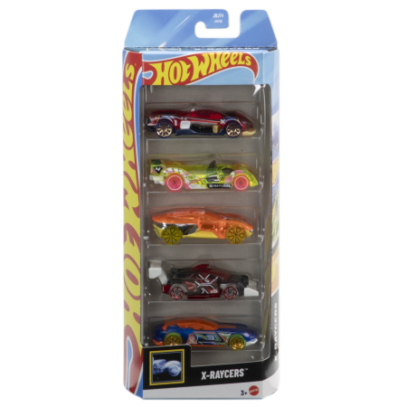 Masinute, Motociclete, Elicoptere, Avioane - SET 5 MASINI HOT WHEELS X-RAYCERS