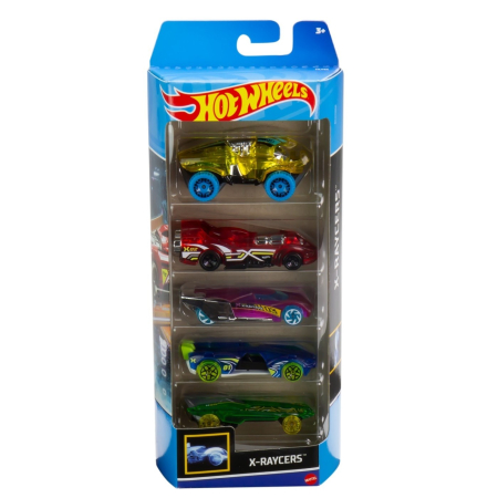 Masinute, Motociclete, Elicoptere, Avioane - SET 5 MASINI HOT WHEELS X-RAYCERS