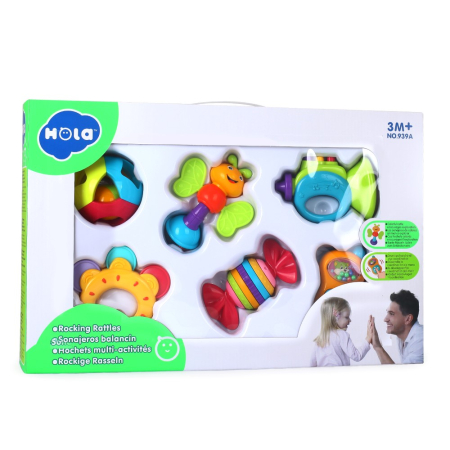 Jucarii pentru bebelusi - SET 6 JUCARII ZORNAITOARE PENTRU BEBELUSI