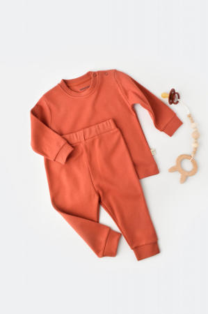 Seturi și compleuri copii - Set bluzita cu maneca lunga si pantaloni lungi - bumbac organic 100% - Scortisoara, BabyCosy