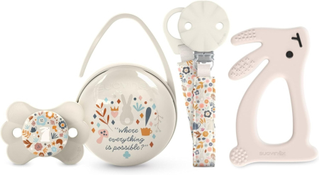 Accesorii hrănire bebeluși - Set cadou Wonderland, bej, Suavinex