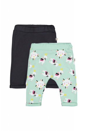 Seturi și compleuri copii - Set de 2 perechi de pantaloni Lame pentru bebelusi, Tongs baby - Verde