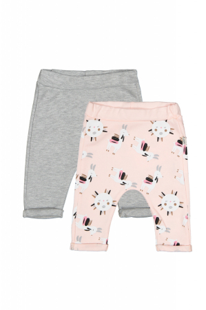 Seturi și compleuri copii - Set de 2 perechi de pantaloni Lame pentru bebelusi, Tongs baby - Gri