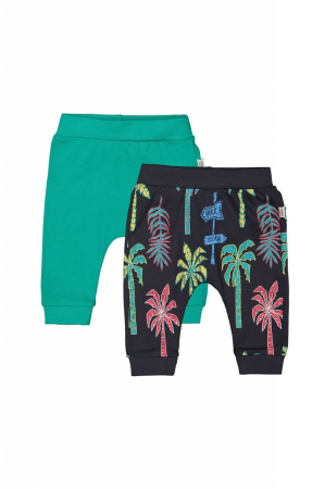Seturi și compleuri copii - Set de 2 perechi de pantaloni Palmieri pentru bebelusi, Tongs baby - Verde