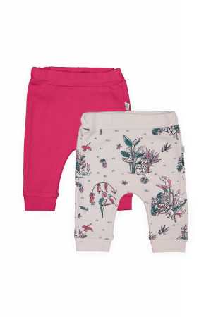 Seturi și compleuri copii - Set de 2 perechi de pantaloni Savana pentru bebelusi, Tongs baby - Roz