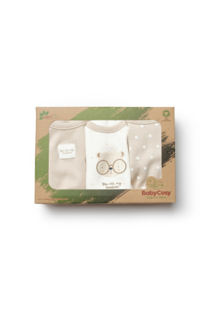 Haine copii - Set de 3 body TeddyBear, BabyCosy, 100% bumbac