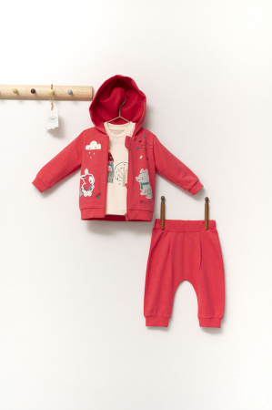 Seturi și compleuri copii - Set de 3 piese de trening Scufita rosie pentru bebelusi, Tongs baby