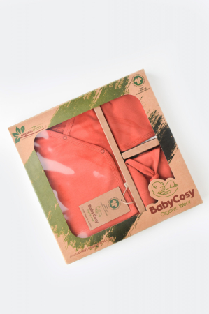 Haine copii - Set de 5 piese pentru nou nascut - 100% bumbac organic - Scortisoara, BabyCosy