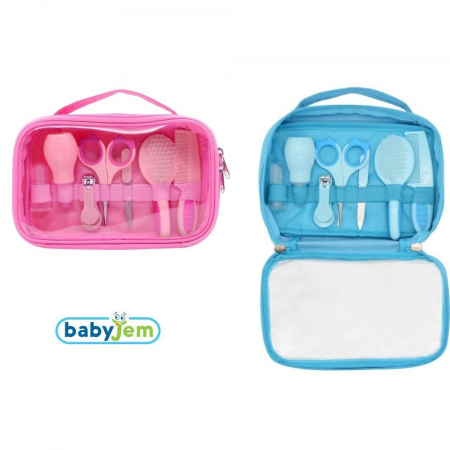 Îngrijire și igienă bebeluși - Set ingrijire unghii copii cu 7 piese BabyJem (Culoare: Bleu)
