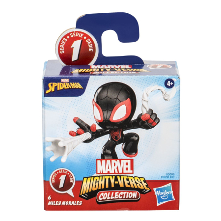 Figurine cu eroi si personaje - SPIDER MAN MIGHTY VERSE SERIA 1 FIGURINA MILES MORALES 6CM