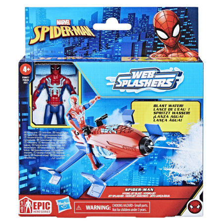 Figurine cu eroi si personaje - SPIDERMAN SET VEHICUL HYDRO JET SI FIGURINA SPIDER MAN 10CM