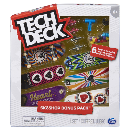 Jucarii - TECH DECK PACHET 6 PIESE CU ACCESORII FINGERBOARD HEART