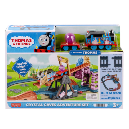 Masinute, Motociclete, Elicoptere, Avioane - THOMAS SET DE JOACA CRYSTAL CAVES ADVENTURE CU LOCOMOTIVA MOTORIZATA THOMAS
