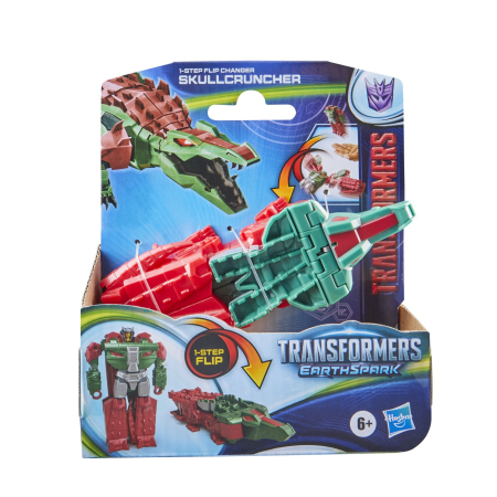 Figurine cu eroi si personaje - TRANSFORMERS 7 EARTHSPARK FIGURINA TRANSFORMABILA SKULLCRUNCHER 6CM