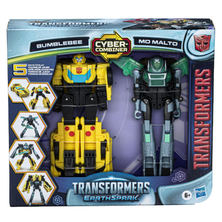 Figurine cu eroi si personaje - TRANSFORMERS EARTHSPARK SET 2 FIGURINE BUMBLEBEE SI MO MALTO