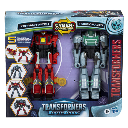 Figurine cu eroi si personaje - TRANSFORMERS EARTHSPARK SET 2 FIGURINE TERRAN TWITCH SI ROBBY MALTO